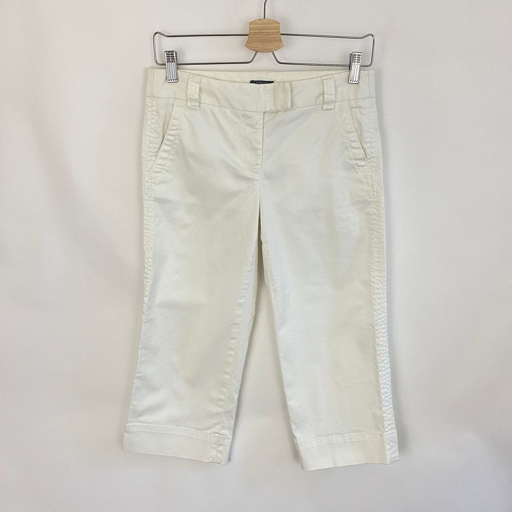 J. Crew Stretch White Straight Leg Capri